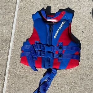 Kids excellent Ocean Pacific Red and Blue Safety Vest